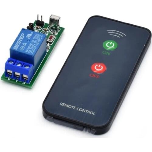 IR 1 Channel Infrared Receiver Driving Switch Relay Driver Module Board 5V + Active Remote Controller