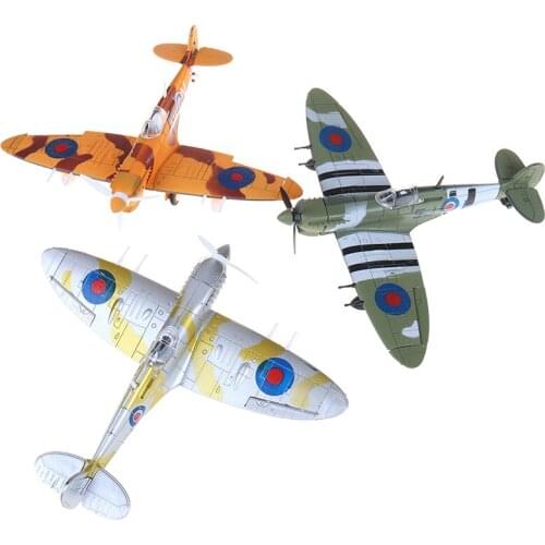 1 PCS Spitfire Fighter Model Kit Toys for Children DIY Aircraft Assembly Models Kits Educational Toy Gifts for Kids Random Color