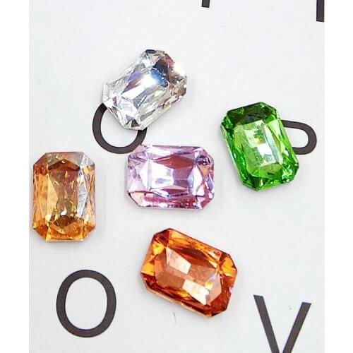 10 pcs/lot 13mm*18mm Artificial Gem Crystal Beads for Jewelry Making Jewelry Findings/Sets/Crafts/Charms