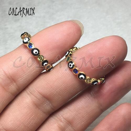 10 piece tiny crystal rings eye stone jewelry accessories for women crystal rings summer jewels women gift wholesale 5611