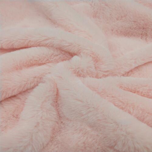 160x100cm Faux Rabbit Fur Fabric 100% Polyester 10mm Pile Super Soft Plush Fabric For Handmade Stuffed Toys Sewing Fabric Pink