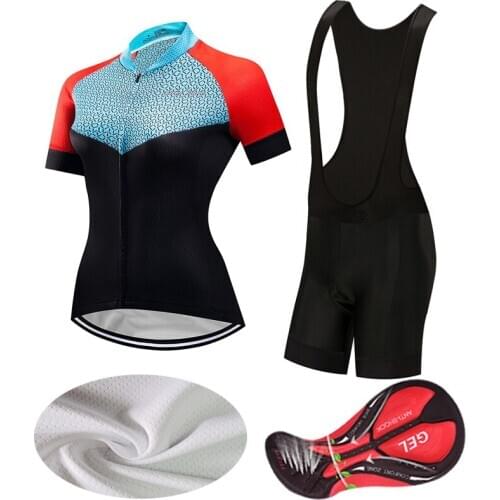 2021 Summer Quick-Dry Cycling Jersey Women Set Sport Bicycle Clothing MTB Suit Female Shorts Road Bike Clothes Uniform BIB Kit