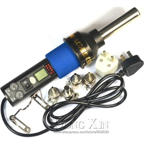 220V 240V 450W 450 Degree LCD Adjustable Electronic Heat Hot Air Gun Desoldering Soldering Station IC SMD BGA + 4 Nozzle 8018LCD