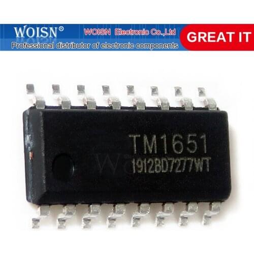 5pcs/lot TM1651 SOP16 4X7 segment 7Key LED digital panel driver IC original authentic In Stock