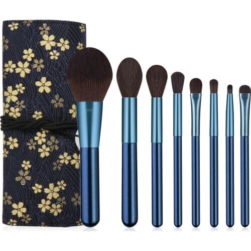 8PCS Makeup Brush Powder Tool Eyeshadow Foundation Set Wood Handle Brush Set Brochas Maquillaje Designer Beauty for Women