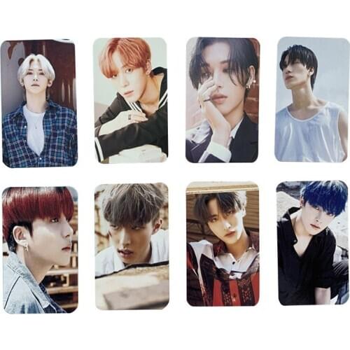 8Pcs/Set Kpop ATEEZ New Album ZERO FEVER LOMO Card Photo Card Double Sides Card