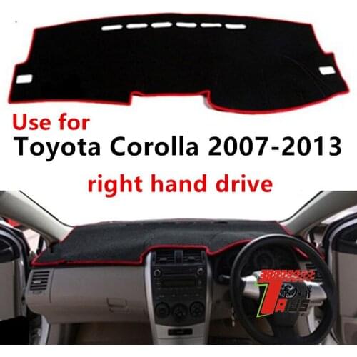 TAIJS Factory 3 colors Anti dust Polyester Fiber Car Dashboard Cover For TOYOTA Corolla 2007-2013 Right hand drive