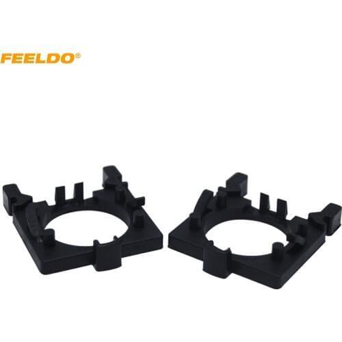 FEELDO 2Pcs Car LED Bulb Holder Adapter Sockets Base for Ford Focus 2 Fiesta MK2 H7 Halogen Upgrade to LED Base #5543