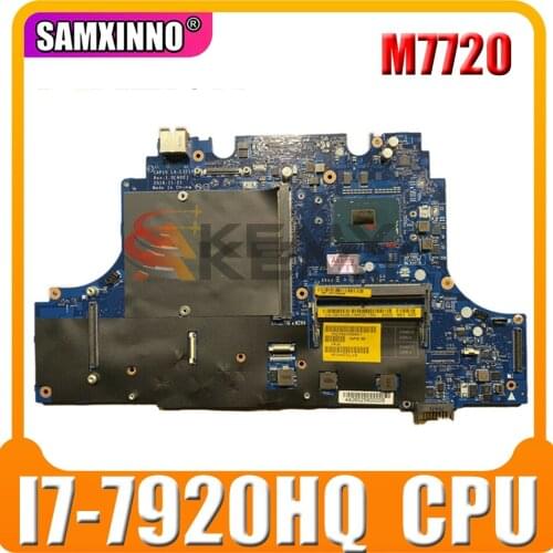 For DELL Precision 7720 M7720 I7-7920HQ Laptop Motherboard CN-02MH64 02MH64 CAP10 LA-E321P SR32L Notebook Mainboard DDR4