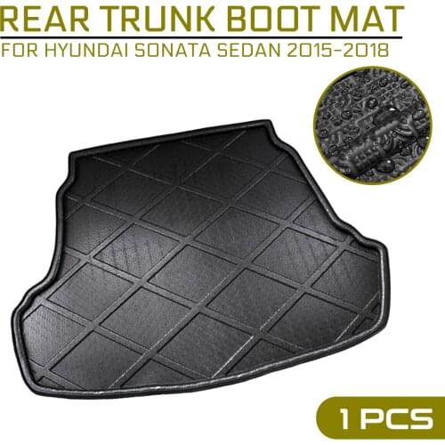 For Hyundai Sonata Sedan 2015 2016 2017 2018 Car Floor Mat Carpet Rear Trunk Anti-mud Cover