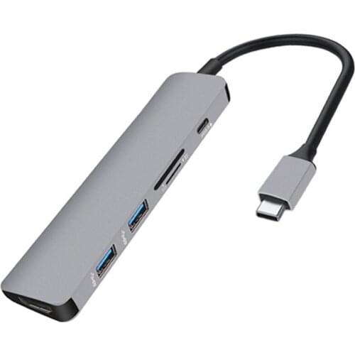 USB C Hub to HDMI-compatible OTG Thunderbolt 3 USB Type C Dock USB Splitter 3.0 with PD for Macbook Pro/Air 13 USB-C Extender