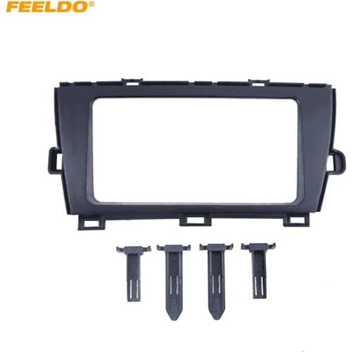FEELDO Car 2Din Stereo Fascia Frame Adapter For Toyota Prius (RHD) 2009+ Radio Plate Frame Dash Refitting Trim Kit #4876