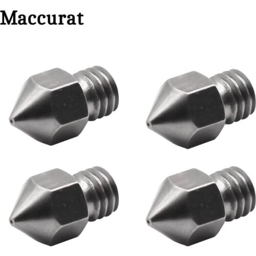 High Quality MK8 Nozzle Super Hard Steel Mold Steel Corrosion-Resistant Extruder Threaded 1.75mm 3D Printer Nozzle