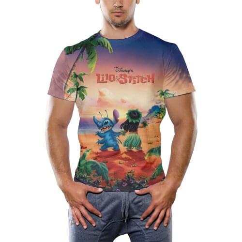Lilo Stitch Disney 3D Print Mens Clothing Fashion Summer Cartoon Anime Boy Girl Kids T Shirt Oversized Women T-shirts