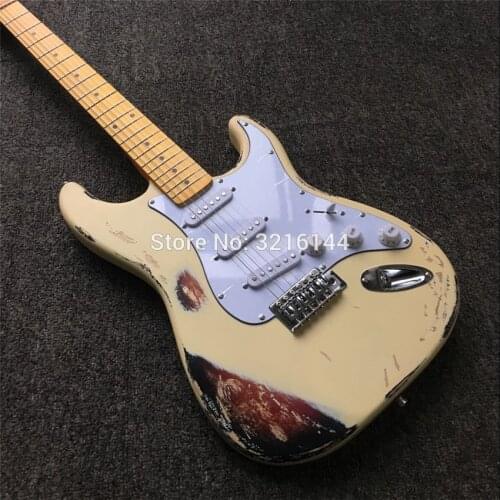 Inventory stock. Ancient relics electric guitar. do old, real photos, wholesale and retail, all colors can be, free shipping