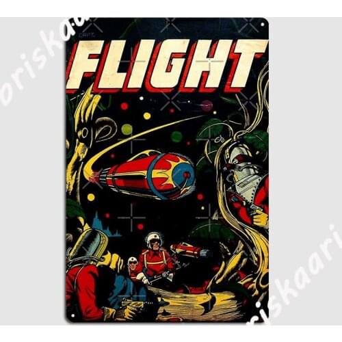Captain Flight Comic Poster Metal Sign Plaques personalized Home Wall pub Tin sign Posters