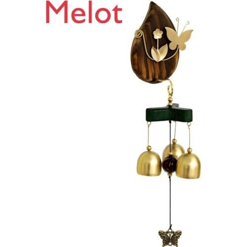 Creative Personality Pure Brass Decorative Bell Japanese Pastoral Style Metal Decorative Wind Chime Wall Hangings Doorbell
