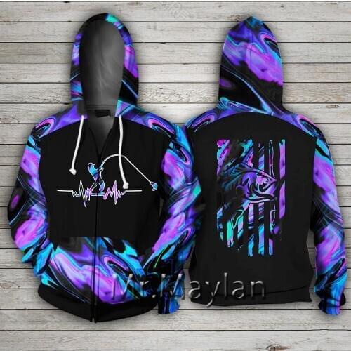 Love Fishing 3D Printed Jacket men/women Casual Streetwear Zip Hoodies Hip Hop Hood Sweatshirts Hipster 2020 Men Clothes TR78
