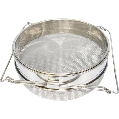 Stainless Steel Double-layer Honey Sieve Filtration Bee Honey Filter Strainer Machine Tool Extractor Beekeeping Tools