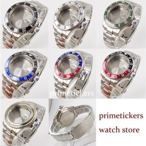 PARNIS 41mm bidirectional bezel sapphire crystal with magnifier MIYOTA/MINGZHU movement watch case