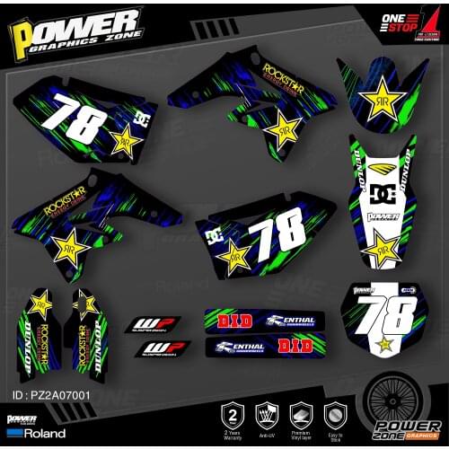 PowerZone Custom Team Graphics Decals Stickers Kit For SUZUKI Decal 2007 2008 2009 RMZ 250 001