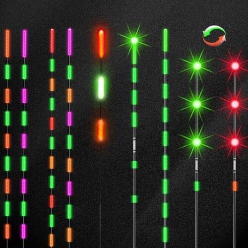 Fishing Float With Button Battery Night Luminous Light Indicator Drift Stick Slip Strike Buoy Tail Long Tube Electronic Y4G5