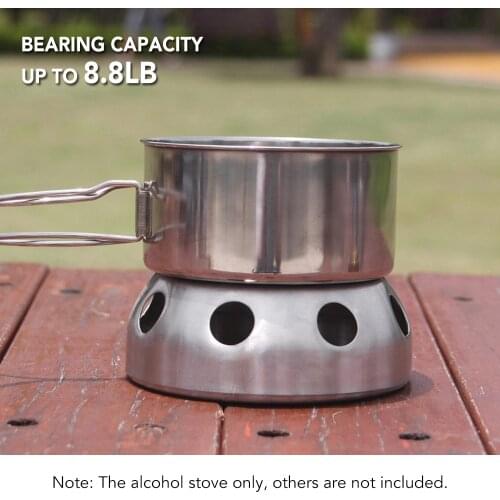 Portable Alcohol Stove Solid Mini Windshield Alcohol Stoves Outdoor Camping Backpacking Hiking Picnic BBQ Cooking Alcohol Stove