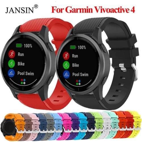 Watchband Correa For Garmin Vivoactive 4 Strap Silicone Bracelet For Garmin Vivoactive 4 Smartwatch Sport Wristband Accessories