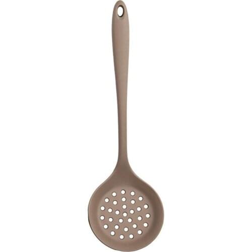 Silicone Kitchen Utensil Non-Stick Champagne Color Cooking Spatula Silicone Soup Spoon Ladle Home Dinner Tableware