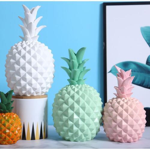 Nordic Decoration Home Fairy Garden Modern Statues Decorations For House Figurines Bedroom Decor Kawaii Sculpt Pineapple Decor