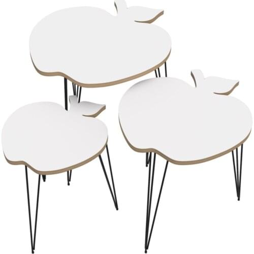 Modern Black Larose Zigon Coffee Table 3 Pcs 50x35x35 45x30x30 40x25x25 coffe table