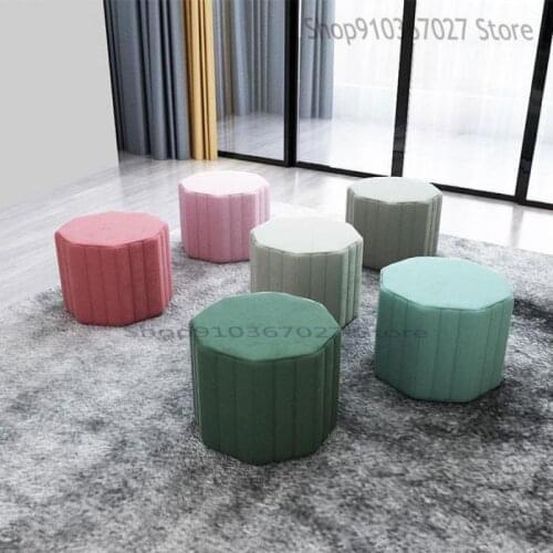 Makeup Stool Nordic Dressing Table Stool Light Luxury Makeup Chair Bedroom Shoe Stool Fabric Sofa Pier