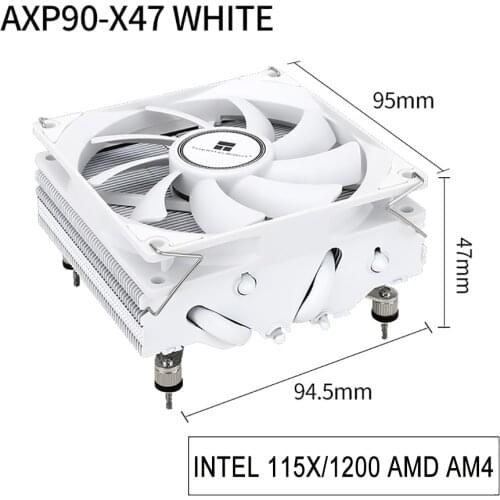 Thermalright AXP90 X47 AGHP heatpipe ITX CPU cooler fan High 47mm low profile A4 Case CPU Cooling For intel 115x 1200 AMD AM4