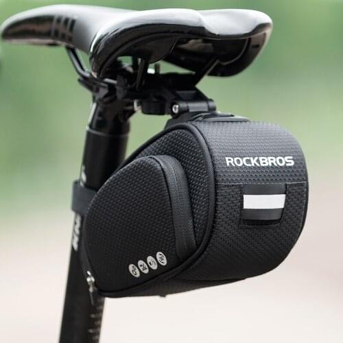 ROCKBROS Bicycle Bag Feflective Cycling Waterproof Bag Bike Seatpost Saddle Cycling Pannier MTB Road Folding Bike Tail Light Bag