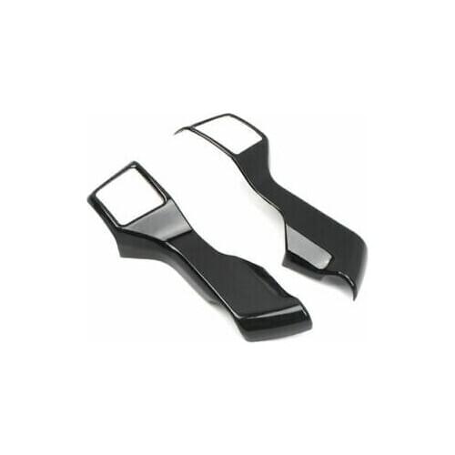 Black Inner Steering Wheel Button Cover Trim 2pcs For Toyota Tacoma 2011 - 2013