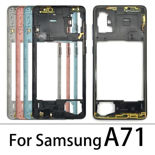 For Samsung Galaxy A51 A71 Middle Frame Housing A20 A30 A50 Mid Frame Panel Rear Housing Case Panel Replacement Parts