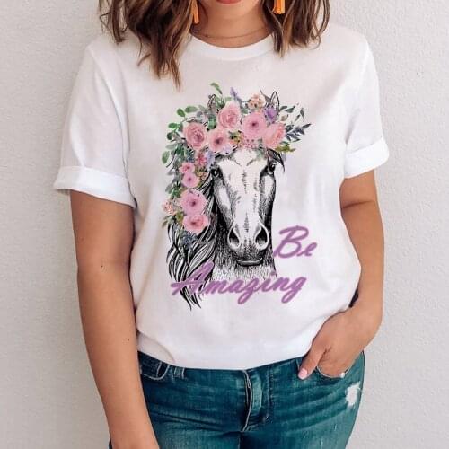 Hot Sale Women Graphic Printing Fashion 90s Cute Korean Style Short Sleeve Lady Clothes Hot Sale Tops Tees Female Tshirt