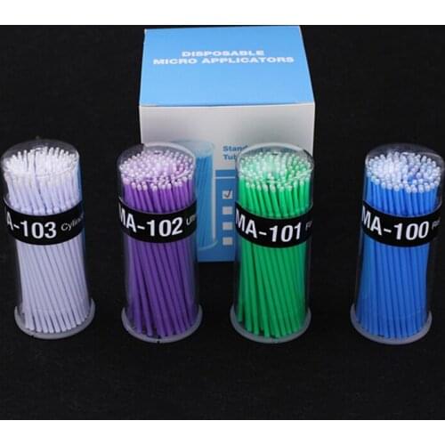 100Pcs/Box Dental Micro Brush Disposable Materials Tooth Applicators Sticks Oral Hygiene Teeth Care SANA889