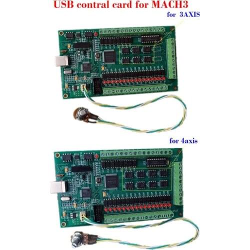 Mach3 3axis/4axis USB Contral Card Parallel Card with 200KHz Output for Cnc Carving Machine