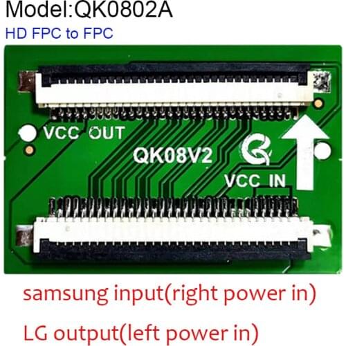 30pin FPC to FPC turn board lvds to FPC 1366x768 screen interface connect adapter QK0801A QK0802A QK0801B QK0802B