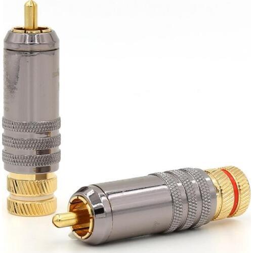 4Pcs WBT-0150 RCA plug connector jack 24K gold plated for audio interconnect cable