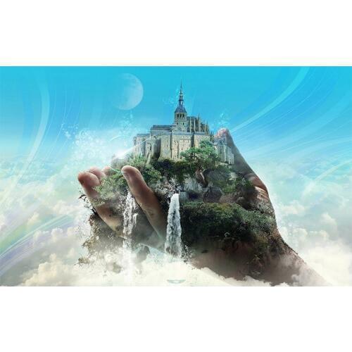 Full Round drill 5D DIY Diamond embroidery Landscape Hand Castle Diamond Painting Cross Stitch Rhinestone Mosaic decoration