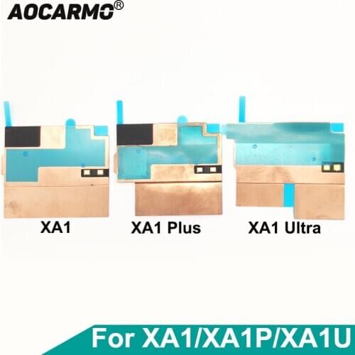 Aocarmo For SONY Xperia XA1 XA1P XA1U Plus Ultra C7 NFC Sensor Antenna Induction Coil NFC Module Flex Cable Copper Heat Sink
