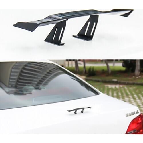 Car Modified Racing Rear Small Wing Mini Spoiler Look Air Deflector Spoiler Decoration Carbon Fiber Twill 17cm