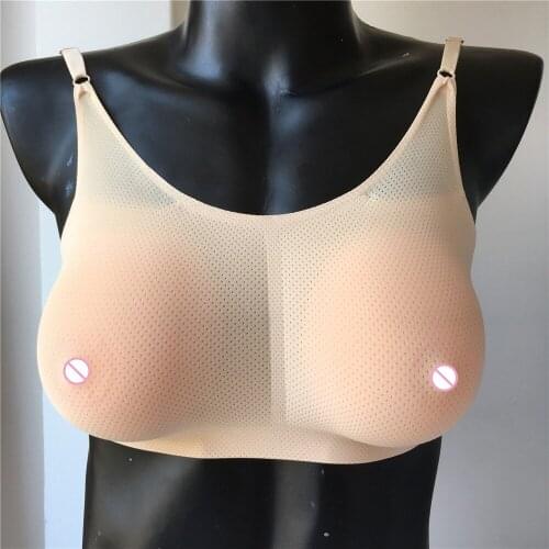 1400g Large silicone breast crossdress transgender boob E cup with bra easy cosplay