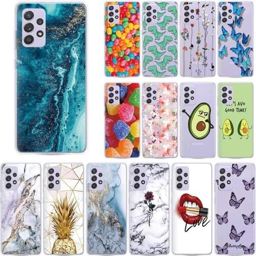 For Samsung Galaxy A52 A 52 a52 Phone Case Soft Transparent Cute Back Cover Luxury Silicone Thin Shockproof Fundas Capa 6.5 inch