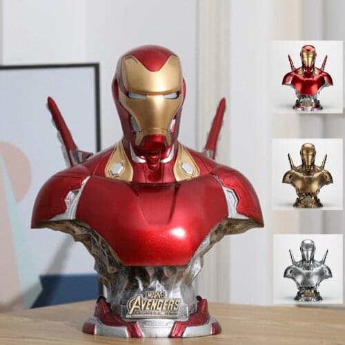 Marvel Mk50 Iron Man Gk Resin Model The Avengers Magnetic Wings Bust Statue Animation Decoration Collectible Model Toy Gift