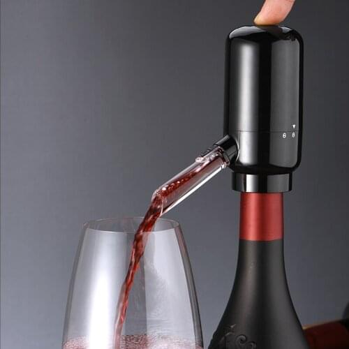 Electric Wine Dispenser Automatic Wine Decanter Quick Sobering Wine Pourer USB Charging Aerator Pourer for Bar Kitchen Tool