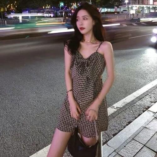 High end celebrities age reducing sexy suspender dress waist collection design sense small temperament summer womens dress