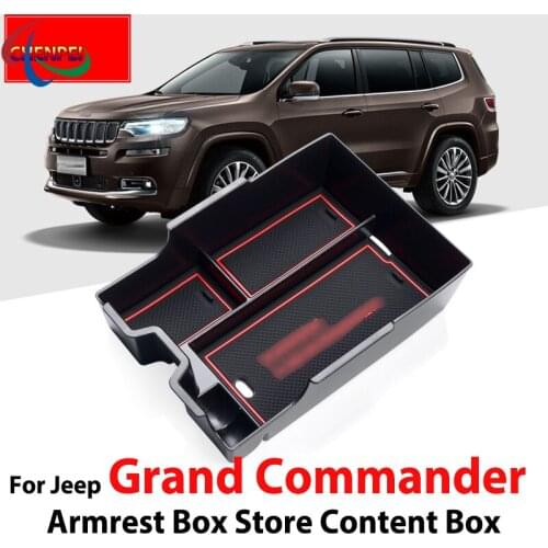 For Jeep Grand Commander Armrest Box Modified Storage Box Central Storage Compartment Storage Box Car Accessories